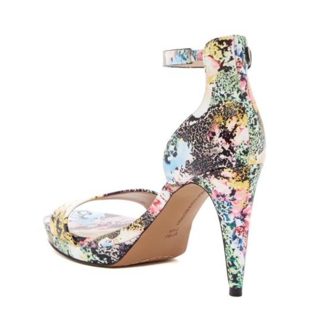 French Connection Multi-colored Floral Nata Dress Sandals Sz 10 NEW - Picture 2 of 6